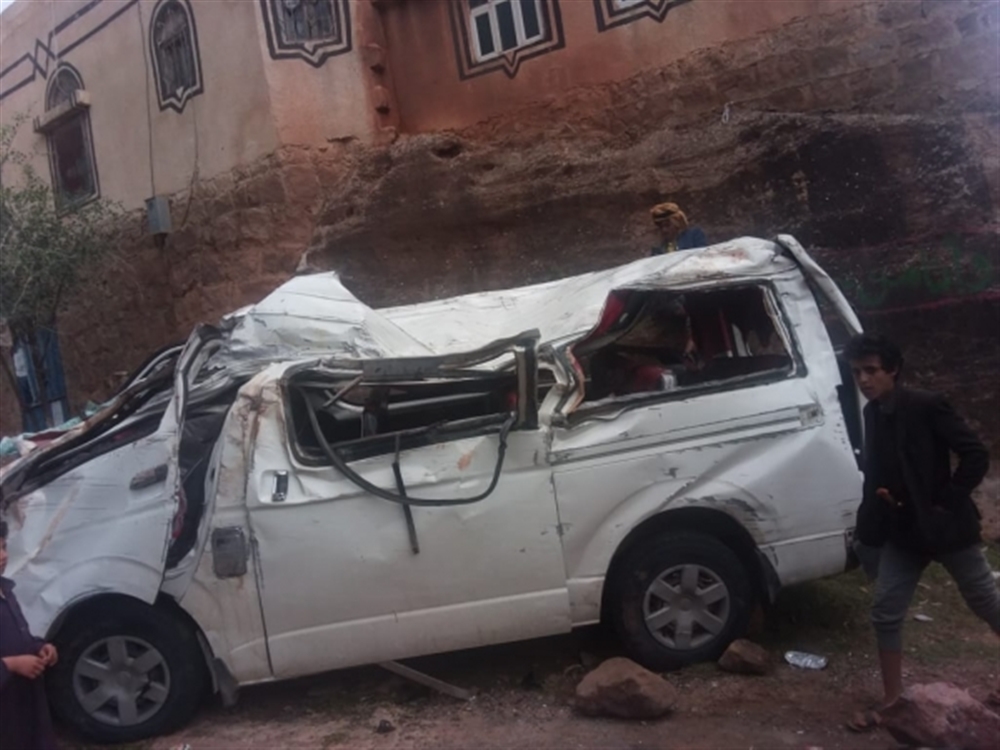 وفاة وإصابة 11 شخصا في حادث مروري بمحافظة المحويت